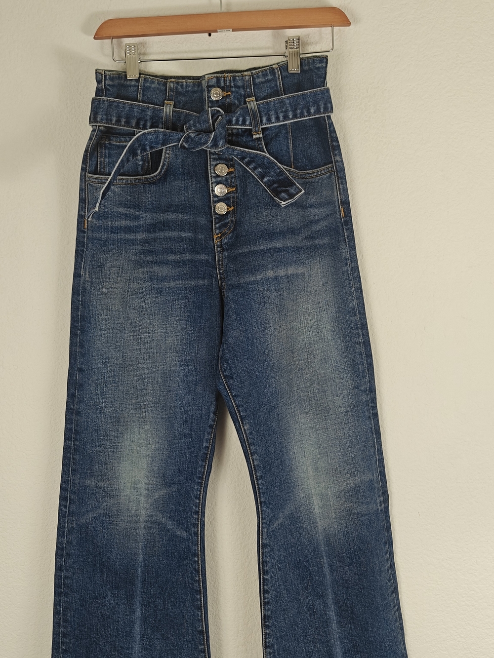 Veronica Beard Marlene Corset High Rise Button Fly Jeans | Detachable Belt Sz 27 - Picture 6 of 16